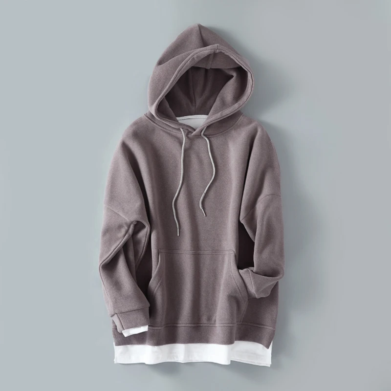 Camel Grey FATIKA, базовые повседневные толстовки, Женская Лоскутная Толстовка с капюшоном, длинный рукав, свободный плотный пуловер, весна-осень, Новинка - Цвет: Camel Grey