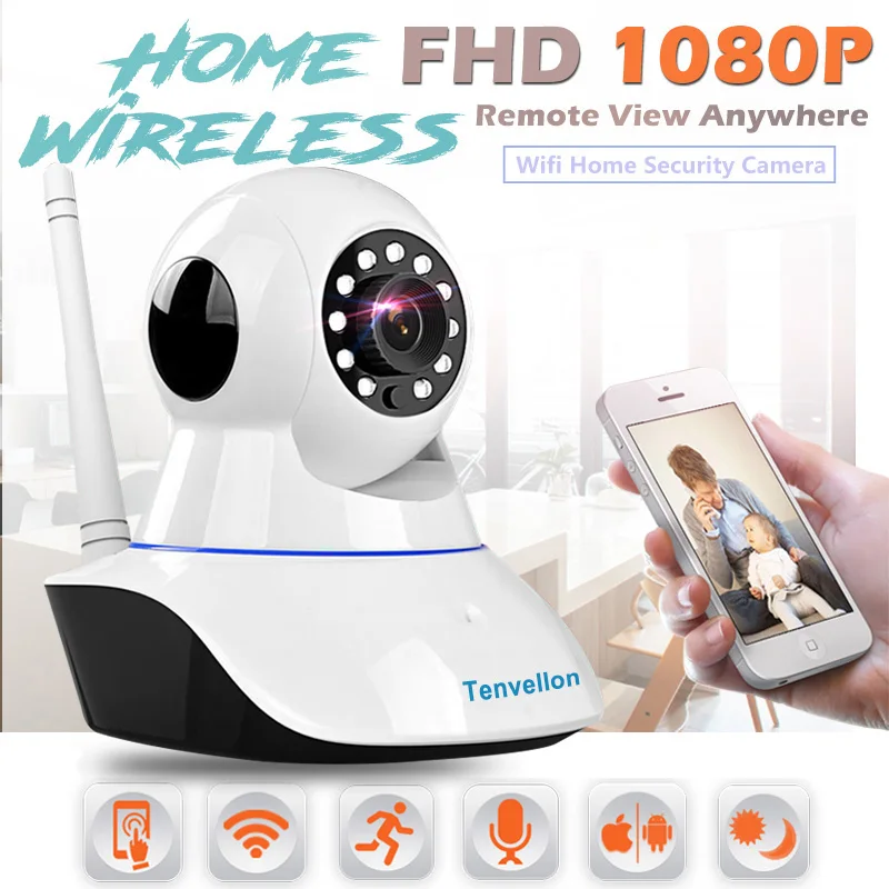 1080 P HD Беспроводная ip камера 2.0MP CCTV WiFi домашняя видео видеонаблюдения Система