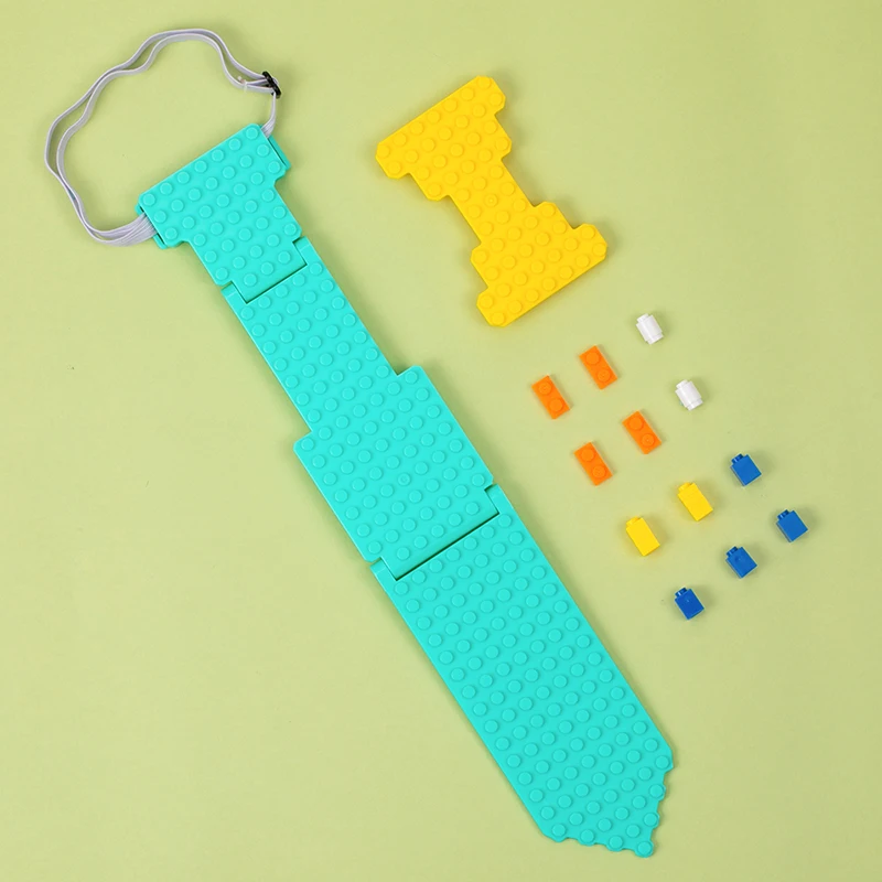 Мини Строительная пластина DIY Развивающие игрушки Фигурки галстука база смешной