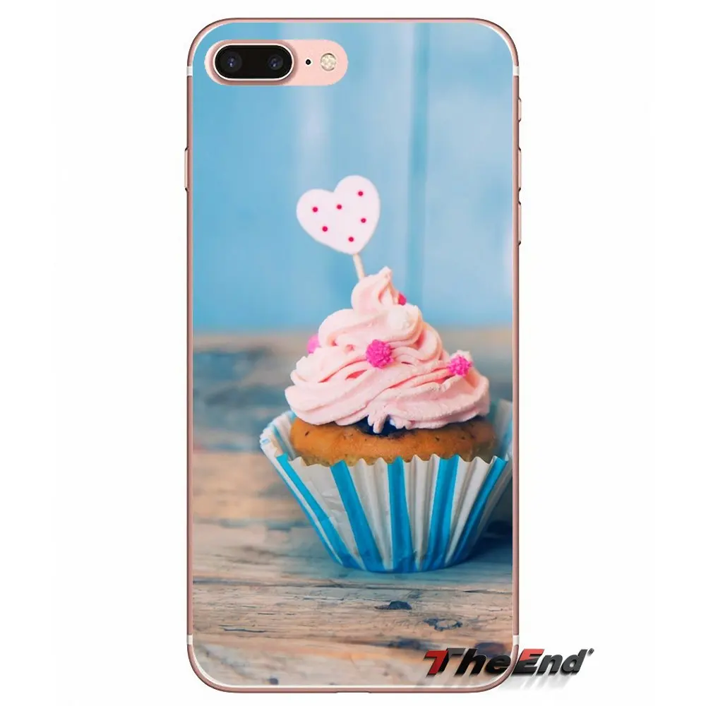 Cup Cake для iPhone X 4 4S 5 5S 5C SE 6 6S 7 8 Plus Samsung Galaxy J1 J3 J5 J7 A3 A5 2016 2017 аксессуары чехлы телефонов