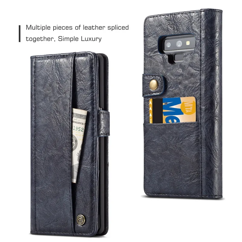 Чехол из натуральной кожи в стиле ретро для samsung Galxy Note 9, 8, S9, S8, держатель для карт, чехол, кошелек для samsung S8, S9 Plus, S7 Edge, кошелек, чехол, сумка