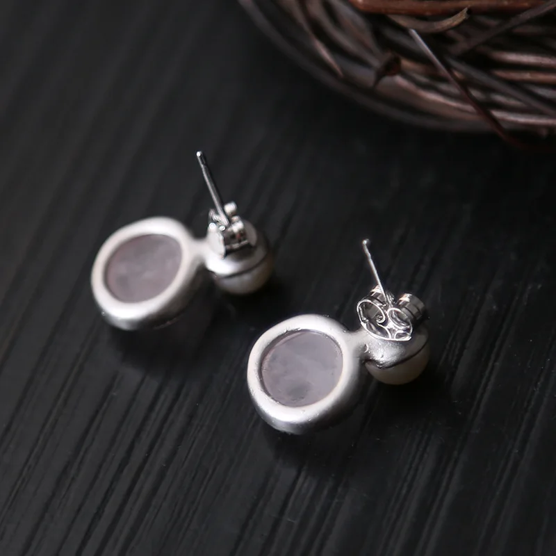 Taiwan stylist hand made silver serging powder crystal earrings hot style needle | Украшения и аксессуары