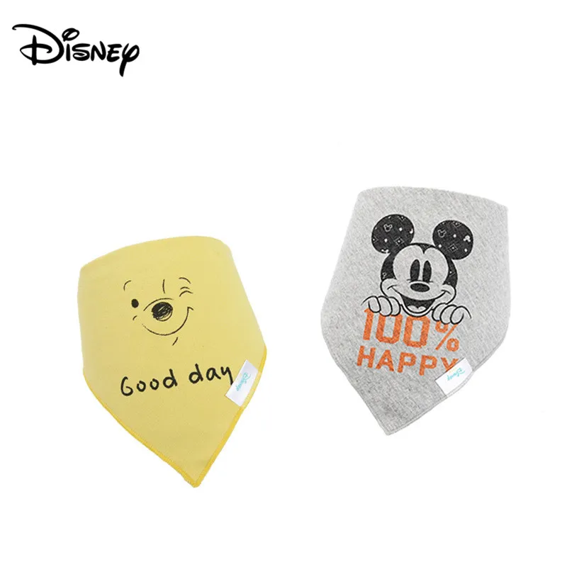 Disney baby saliva полотенце хлопок нагрудник детский нагрудник с мультяшным принтом двойной треугольное полотенце для ужина
