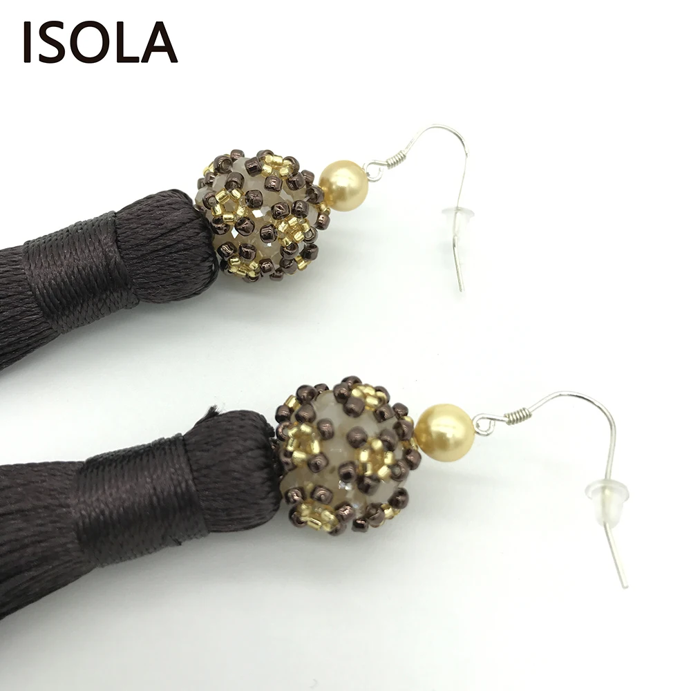 ISOLA выдержанные элегантные уникальные стеклянные рисовые бусы ручной работы