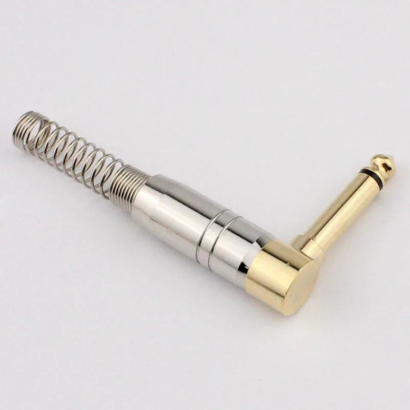 40pcs High Quality Jack 6.35mm Microphone Plug Audio Mike Adapter L-type 6.5mm Sophomore Core Elbow Connector Mono | Обустройство