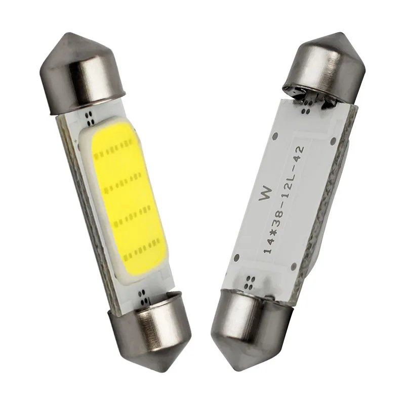 Оптовая продажа 100 шт. 31 мм 36 39 42 C5W C10W 12 чипов SMD монолитный блок светодиодных ламп