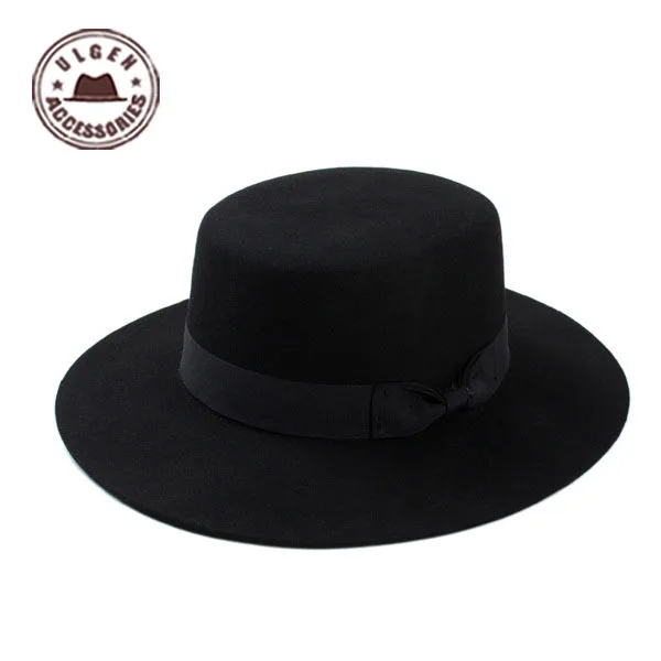 

Chapeau Hot Sale Solid Adult New Fashion Vintage Wide Brim Felt Wool Bowler Hats Floppy Cloche Fedora Cap Hat [hyj150g3800]