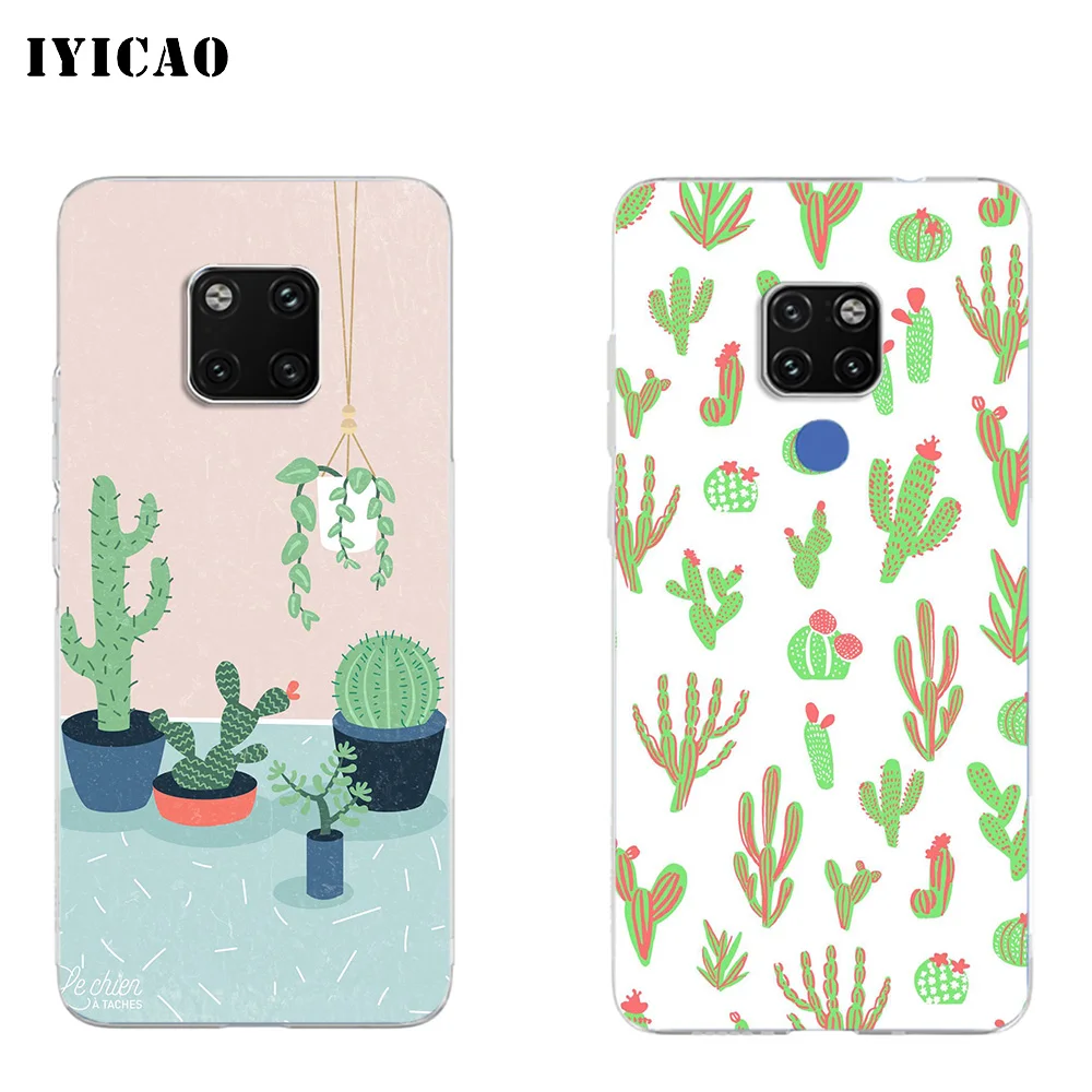 IYICAO милый кактус Мягкий силиконовый чехол для телефона Huawei Mate 10 20 Lite Pro Nova 2 2i 3 3i 4 TPU