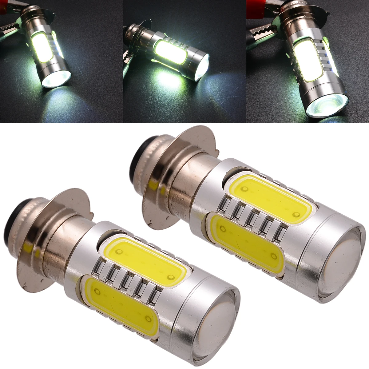 Mayitr 2 шт. фара мотоцикла P15D 25 1 H6M 7 5 W 12V COB свет Мото LED противотуманных фар ДРЛ
