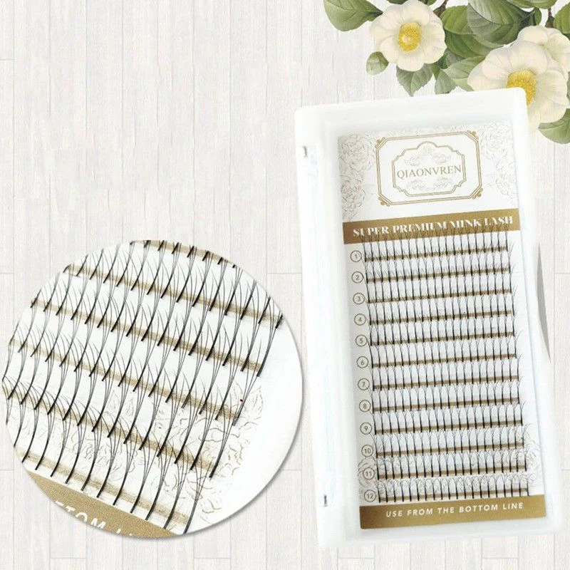 Новый черный готовых вентилятор объем и удлинение ресниц 3D 5D 6D кластера ресницы C