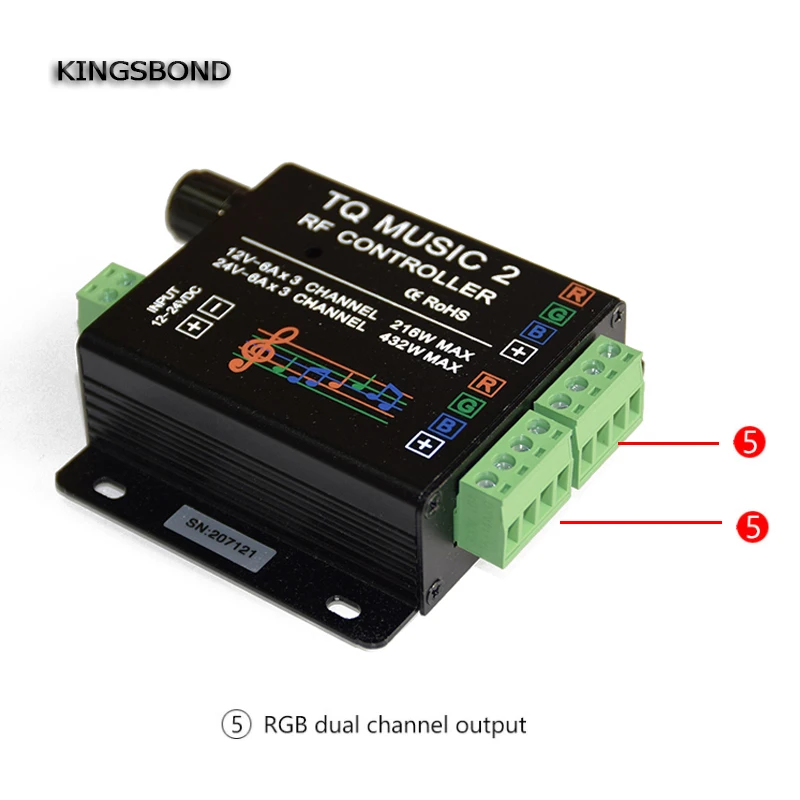 Music2 контроллер Led RGB музыкальный контроллер RF пульт дистанционного управления интеллектуальная звуковая чувствительность Led подсветка пульт дистанционного управления