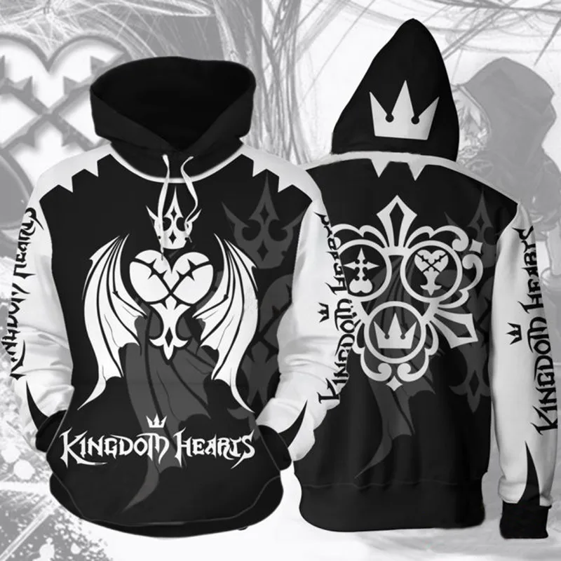 Игра Kingdom Hearts Kairi Косплей костюмы Sora толстовки 3D печатные с капюшоном на молнии