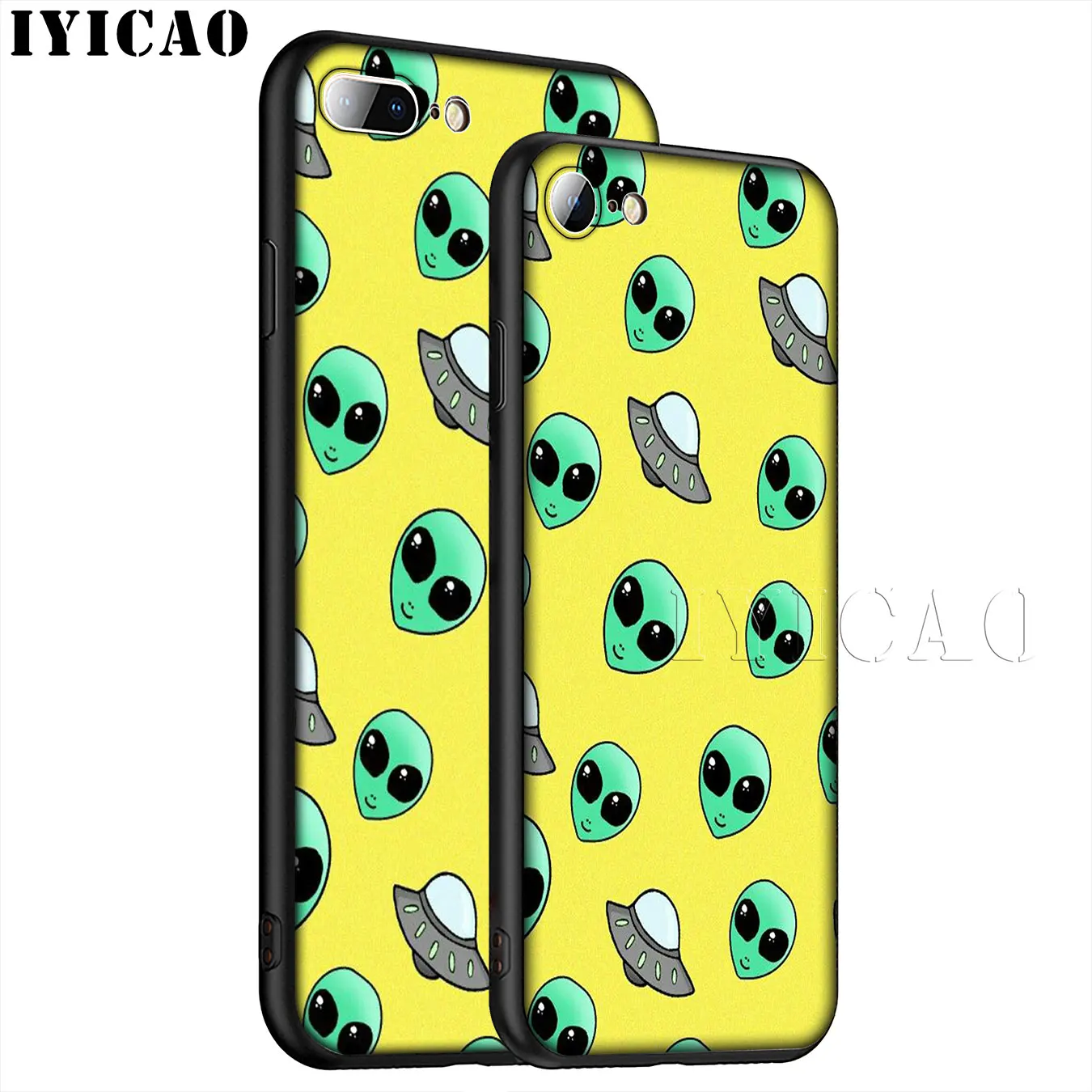 IYICAO милый Alien UFO Kawaii мягкий силиконовый чехол для телефона iPhone XR X XS 11 Pro Max 6 6S 7 8 Plus 5