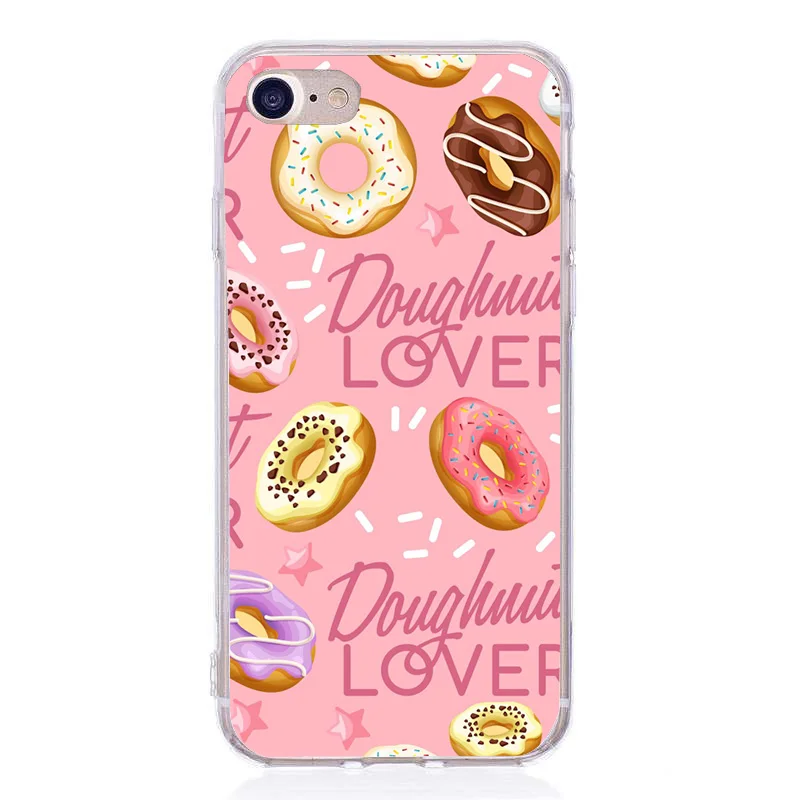 Silicone Case For iPhone 7 Plus 8 X 10 Donuts Macaron Cover 6 6s 5 5S SE Soft Capa ipone s Capinha |