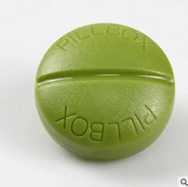 green CUSHAWFAMILY Портативный 6/4 Слоты seal складной Pill случаях ювелирные изделия конфеты коробка для хранения Витамин Медицина Pill Box Дело контейнер - Цвет: green