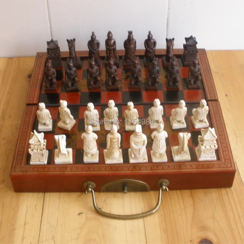 Китайский Шахматный набор (терракотовые воины) 32 шт.-большой размер (только