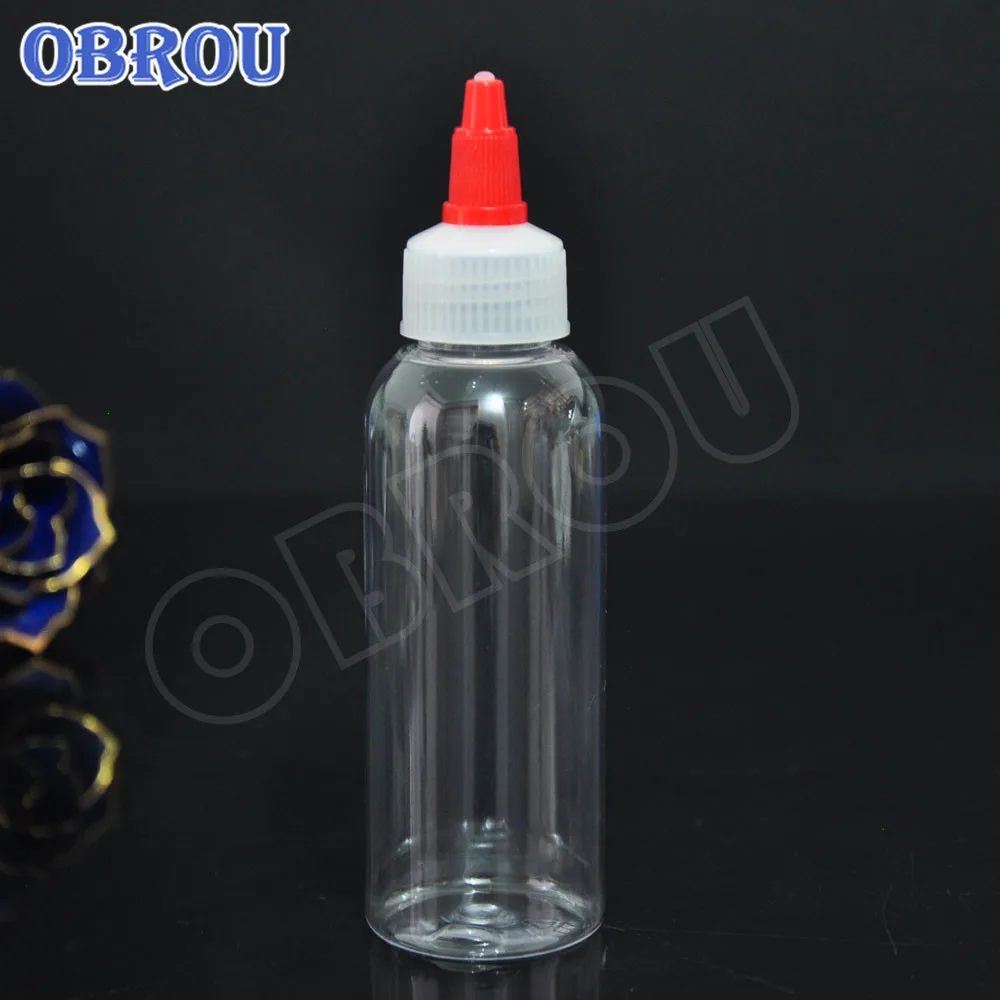 

Free ship 100pcs 100ml clear pet material Twist Cap Bottles Empty Plastic Transparent Tattoo Ink Pigment Clear Bottle Supplies