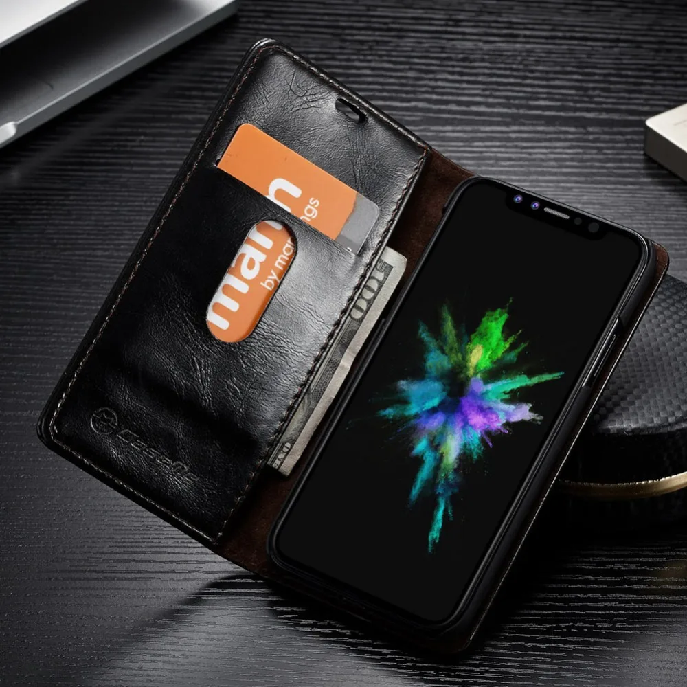 for Apple iPhone X 8 8Plus 7 7Plus 5 5S SE Flip Wallet Case Magnetic Leather Mobile Phone Cover Stand Holder with Card Slots | Мобильные