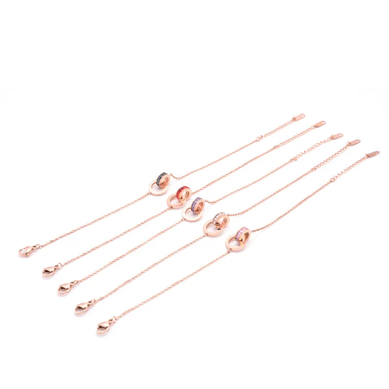 Женский браслет из нержавеющей стали под розовое золото | Украшения и аксессуары