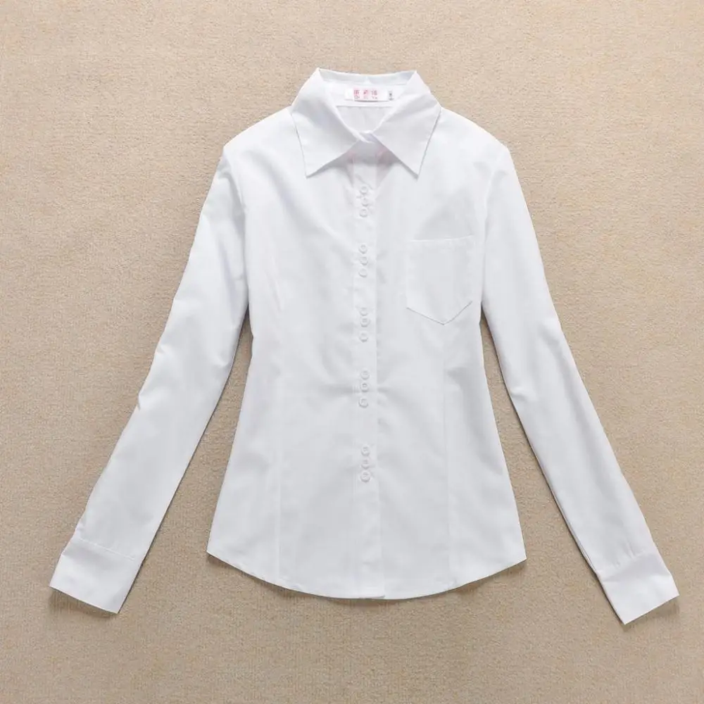 5XL плюс Размер 2018 весна лето OL Блузки с длинным рукавом Blusas женская рубашка белая