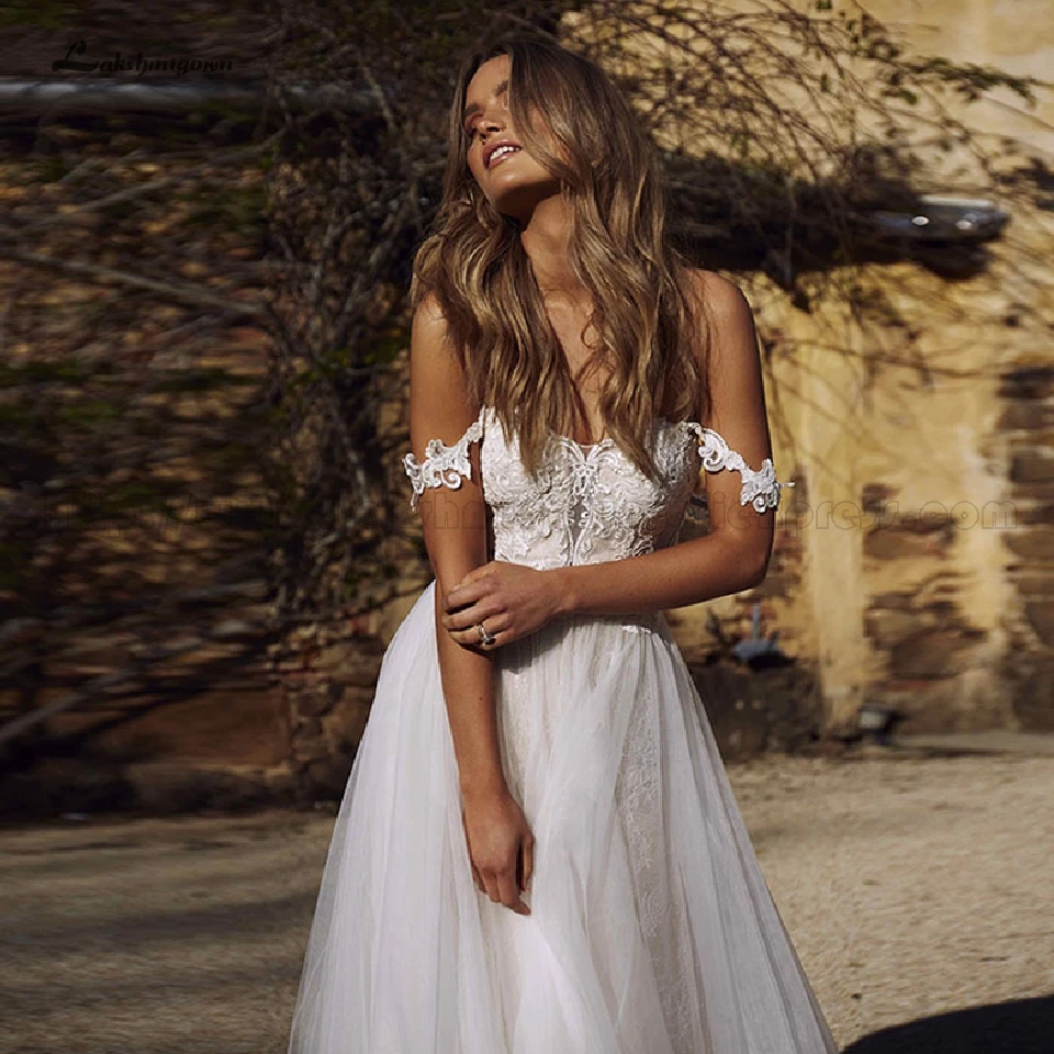 Lakshmigown простое белое свадебное платье в стиле бохо 2019 Robe de Mariee Свадебные платья