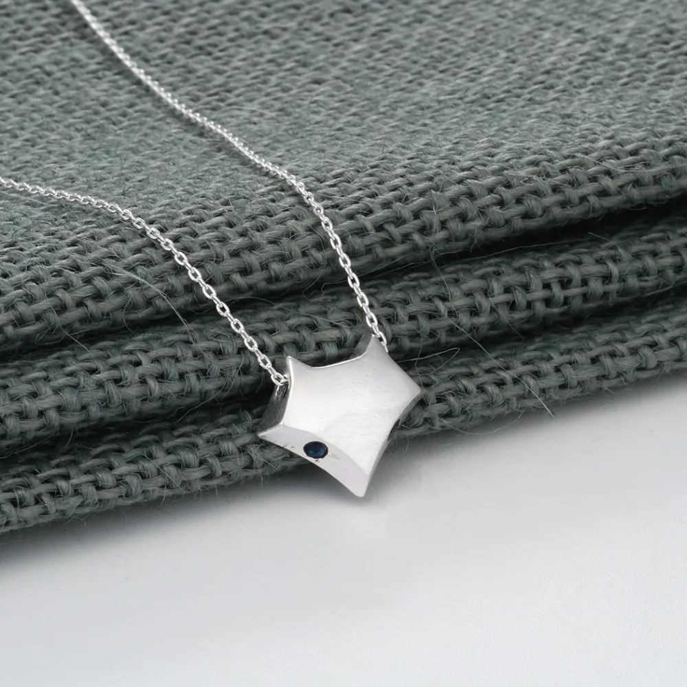 Kinitial стерлингового серебра 925 животных лиса Ожерелья и Подвески Прекрасный Фокс