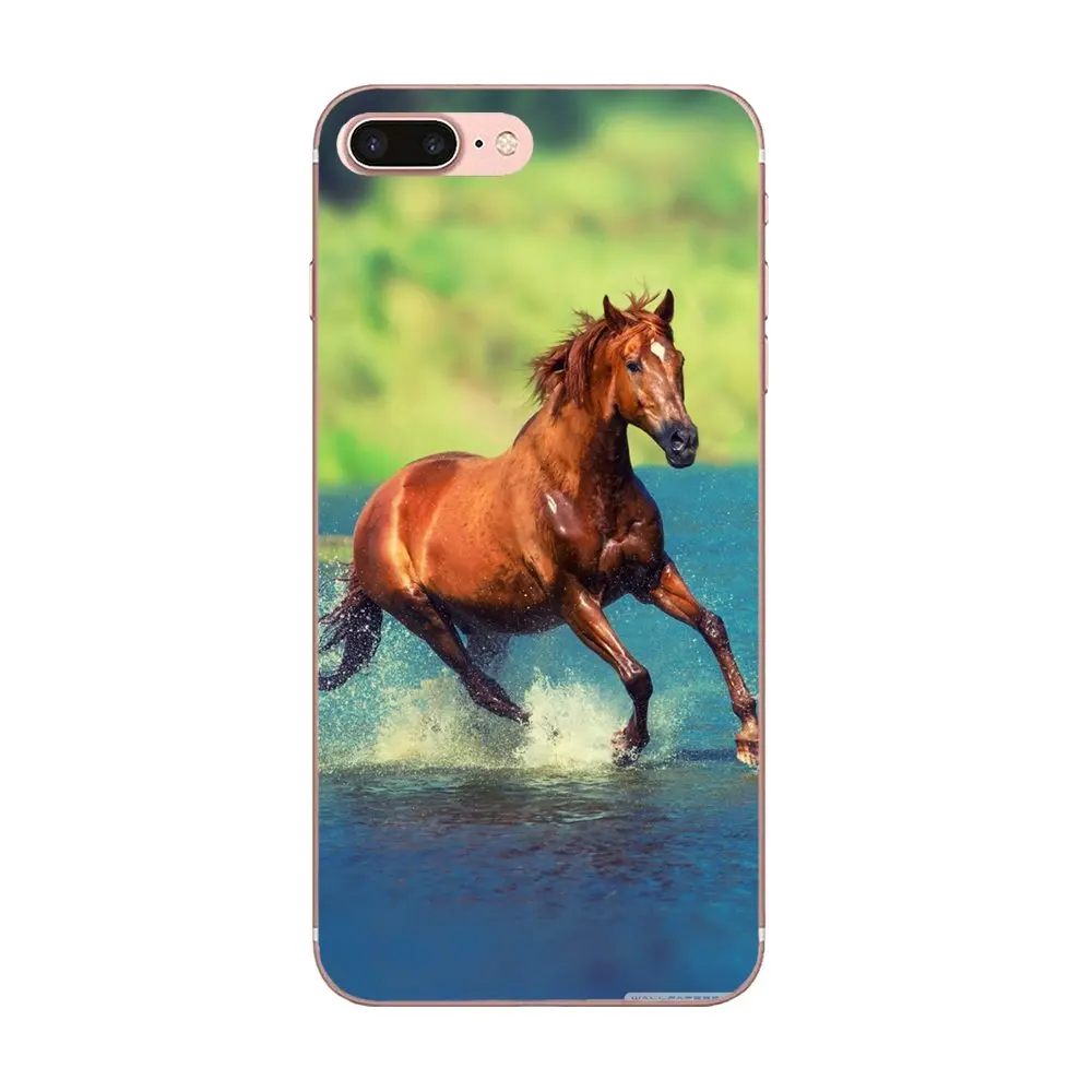 ТПУ крутые лучшие акварельные лошади бегущие для Apple iPhone 4 4S 5 5C 5S SE 6 6S 7 8 Plus X XS Max XR |