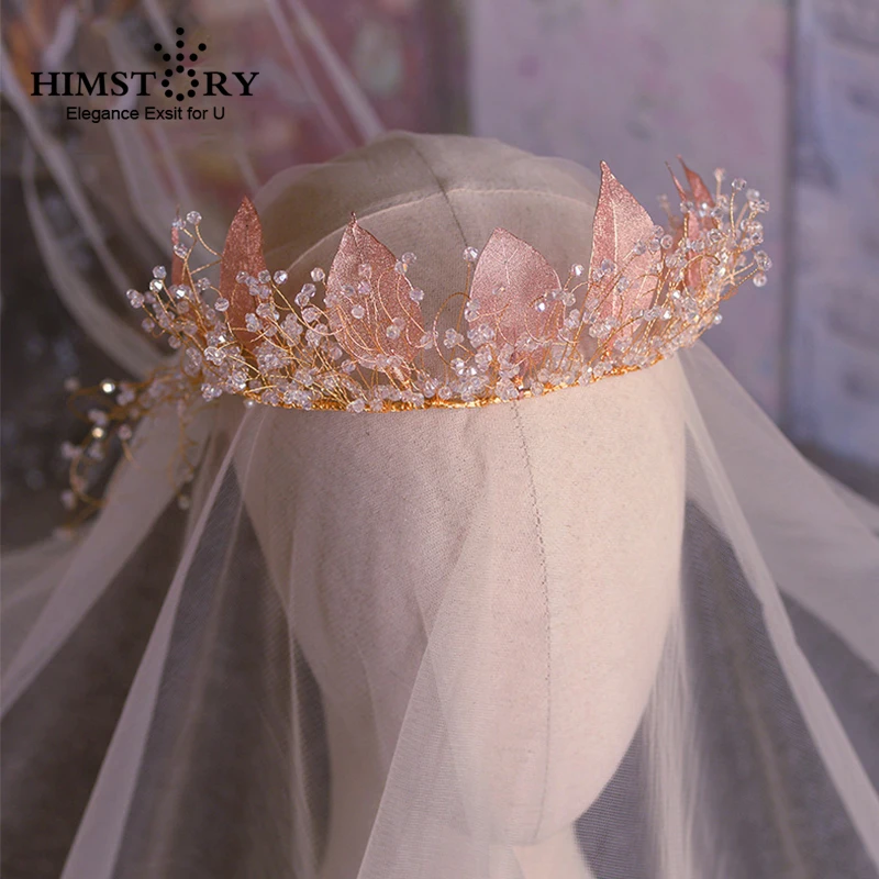 

High Grade Vintage Hollow-out Gold Leaf Bridal Hairband Headpiece Wedding Headband Veil Bridal Tiara Hair Accessories Jewelry