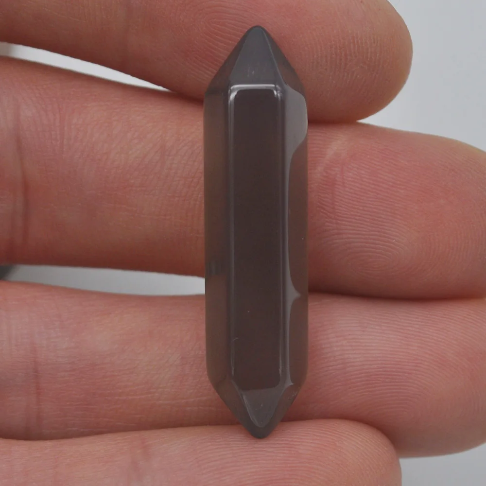 35x8MM Gray Carnelian Cabochon CAB GEM Crystal Pillar Jewelry For Gift Pendant Making (5 pcs/lot) H206 | Украшения и аксессуары