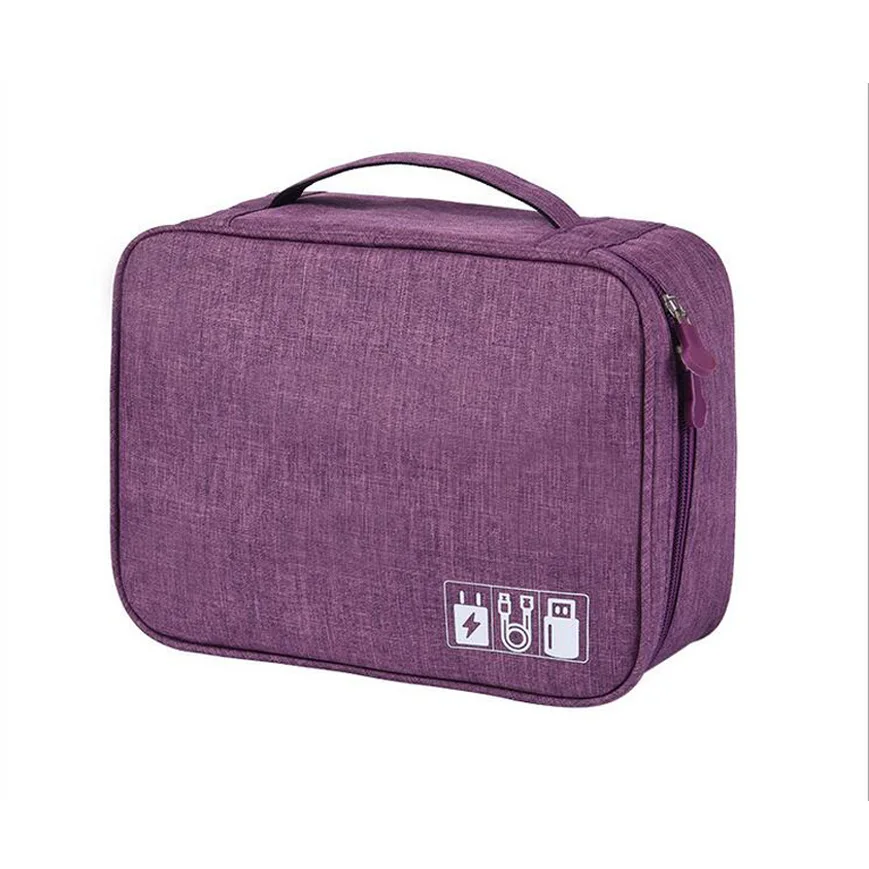 Purple Asunflower дорожный usb-кабель Organizer аксессуары для электроники дорожный кабель зарядное устройство сумка для хранения Портативный цифровой usb-гаджет - Цвет: Purple