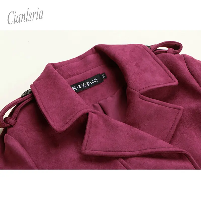 2018 осень Для женщин двубортный длинный плащ пальто Классический Повседневная