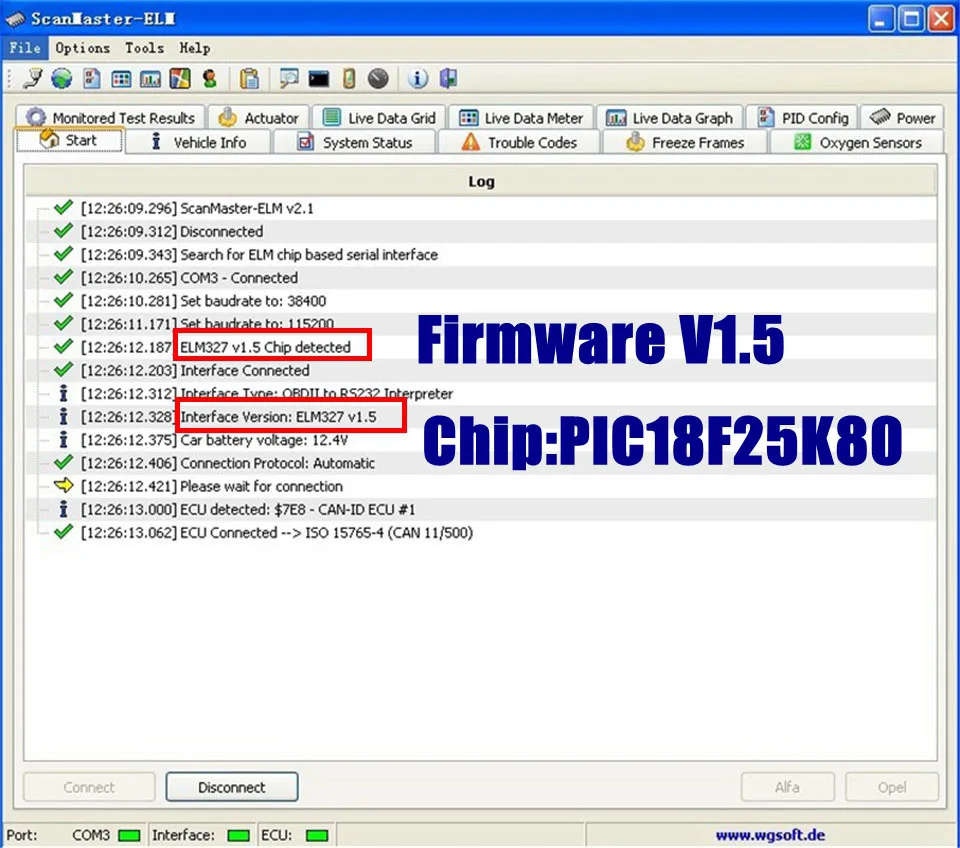 Лучшее качество оборудования V1.5 PIC18F25K80 чип ELM327 Bluetooth 1,5 работает Android Windows диагностический инструмент ELM 327