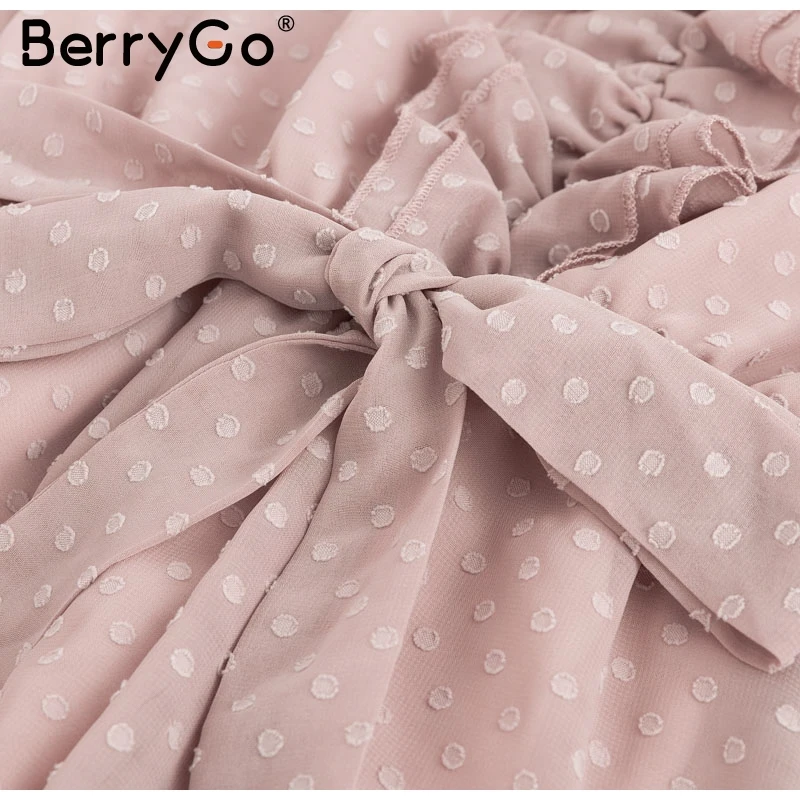 BerryGo женский комбинезон в горошек костюм с принтом сексуальный v-образный вырез