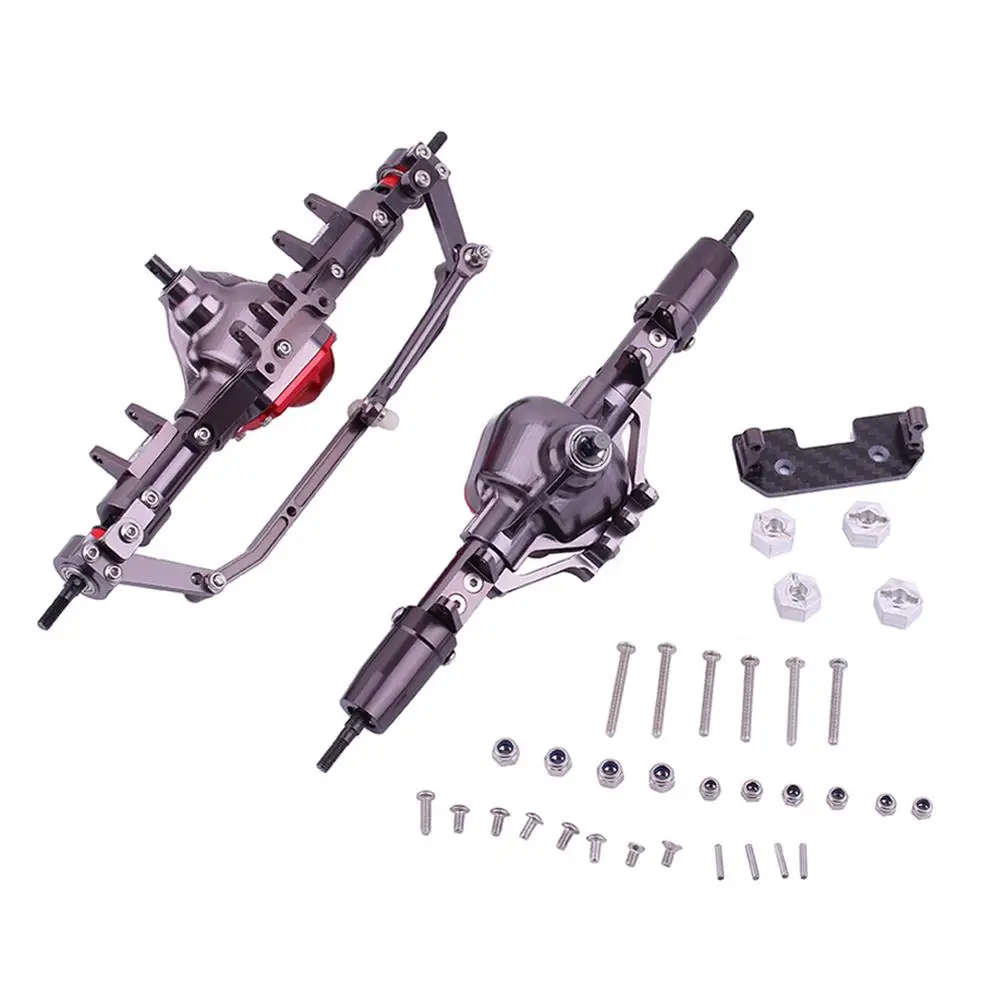 LeadingStar 1/10 RC автомобиль CNC алюминиевая передняя + задняя осевая машина Rock для Crawler