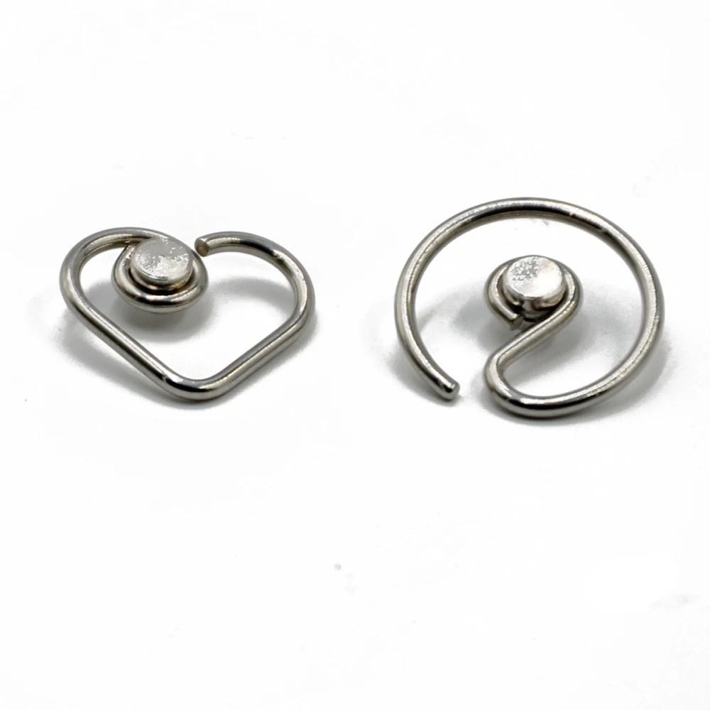 1 шт. опал CZ Gem Daith сердце круг гибкое кольцо ухо траг серьги, Надеваемые На ушной хрящ сердце ухо пирсинг для губ кольцо пирсинг тела ювелирные изделия 16 г
