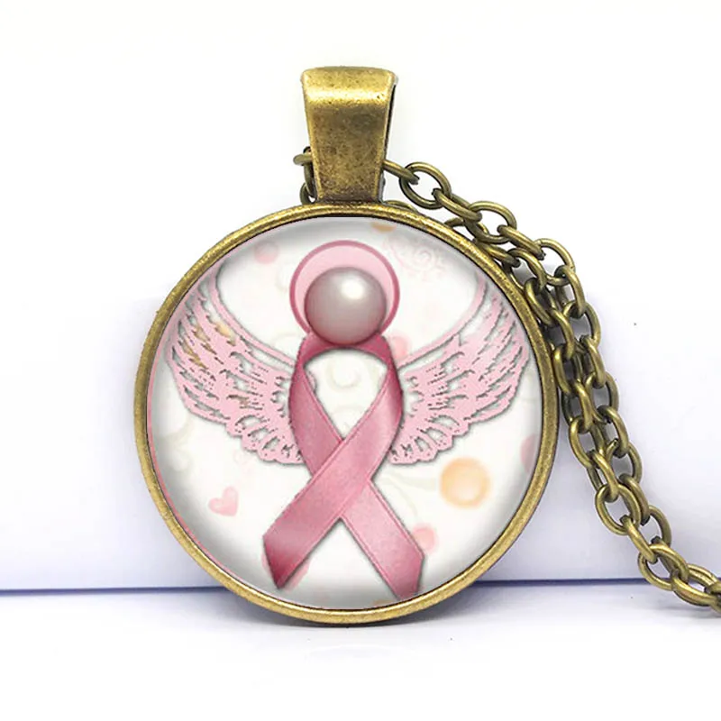 Ожерелье с подвеской в виде сердца изображением рака груди|gifts for girls|heart pendant