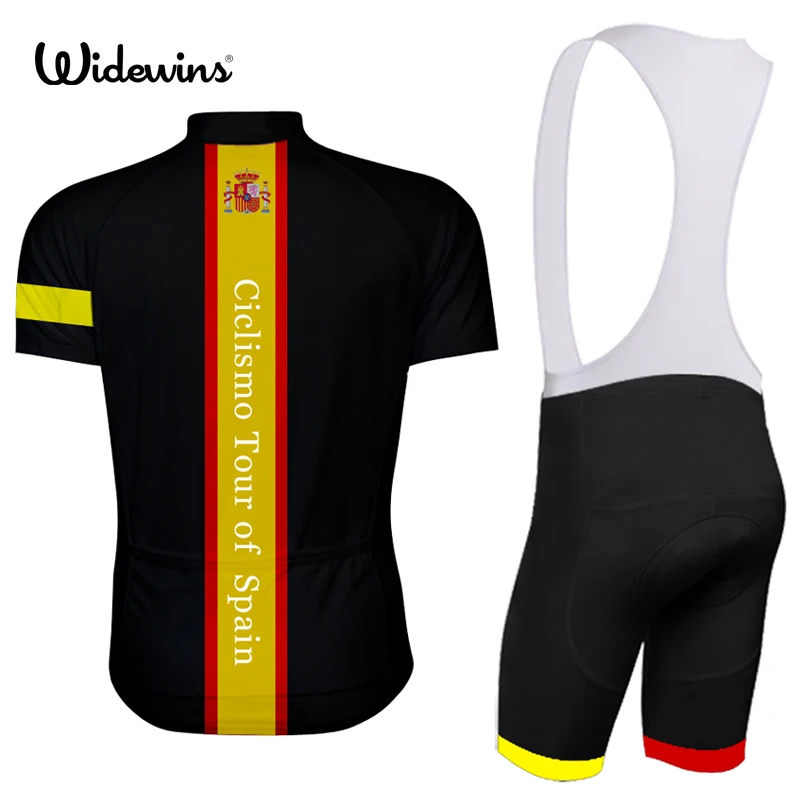 Испания 2018 черная одежда для велоспорта/Лучшая 2017 pro Полиэстеровая