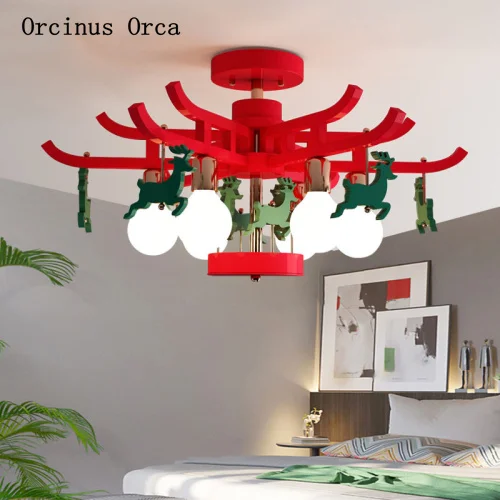 Новый креативный Рождественский светодиодный потолочный светильник для