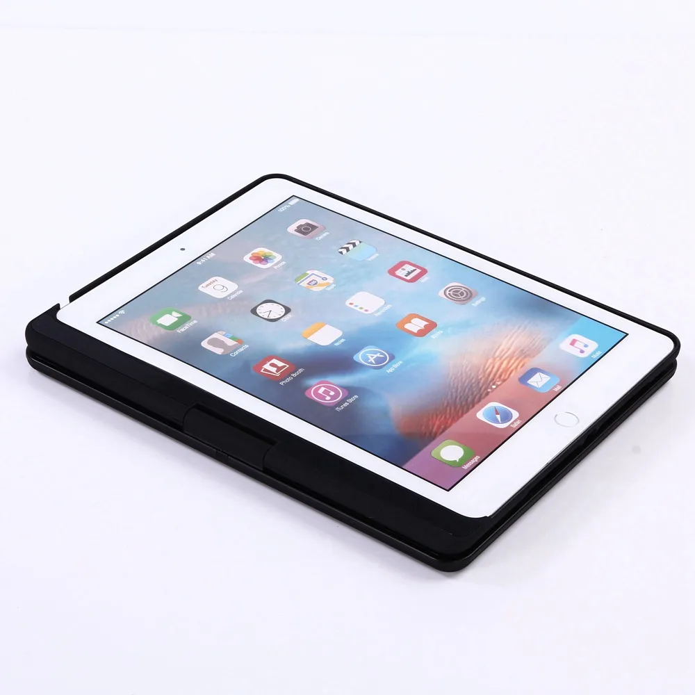 Для iPad 9,7 7 цветов светодиодный шарнирный поворотный смарт-раскладушка с подсветкой 360 градусов Беспроводная Bluetooth клавиатура чехол
