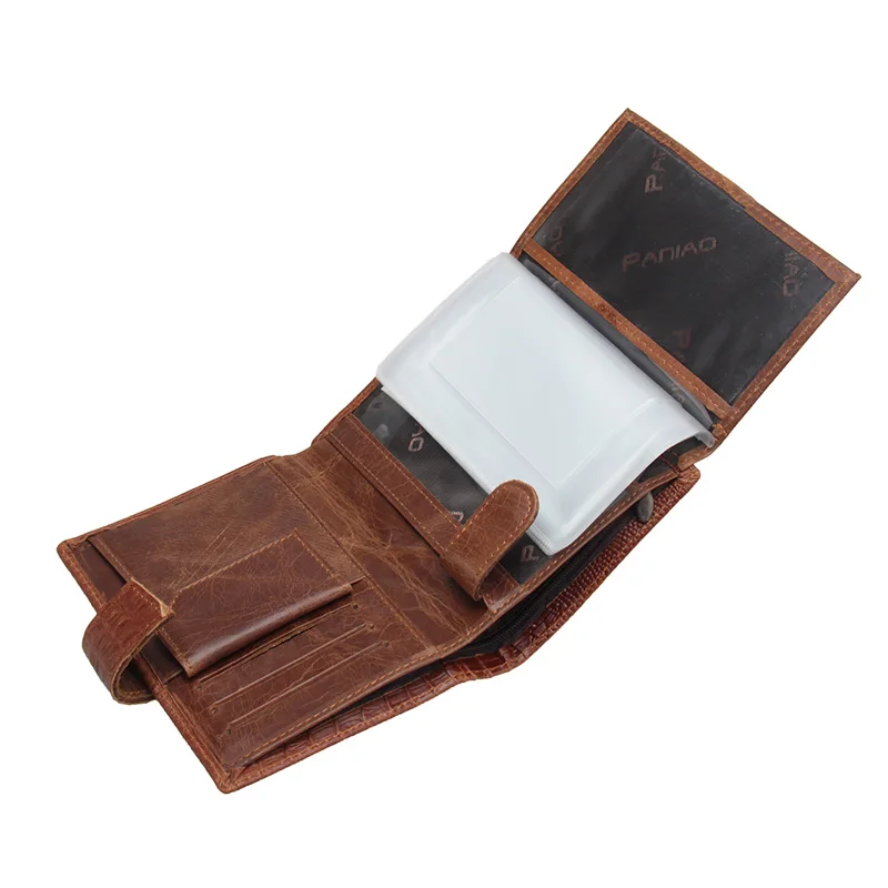 Mens's Genuine Leather Wallet Crocodile Head Vintage Money Organizer Large capacity Aligator Purse with Driving document pocket | Багаж и