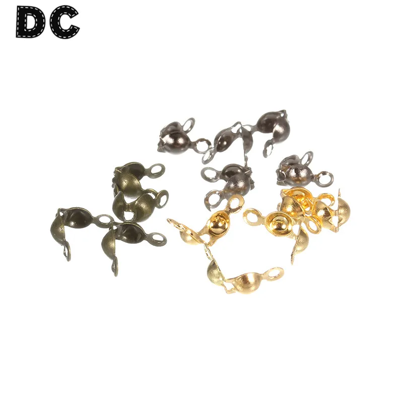 DC 200 шт./лот античный бронзовый серебристый родиевый золотой цвет цепь из шариков