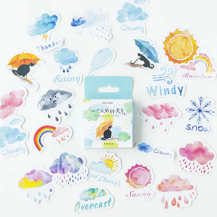 

A man's fine weather Stickers Set Decorative Stationery Stickers Scrapbooking DIY Diary Album Stick Lable