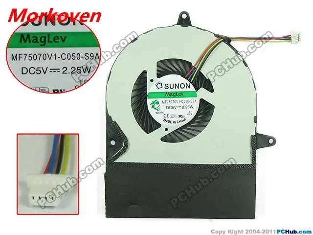 Охлаждающий вентилятор для ноутбука ASUS UX52 UX52A UX52VS UX52ZV UX52V кулер MF75070V1 C050 S9A|Кулеры и