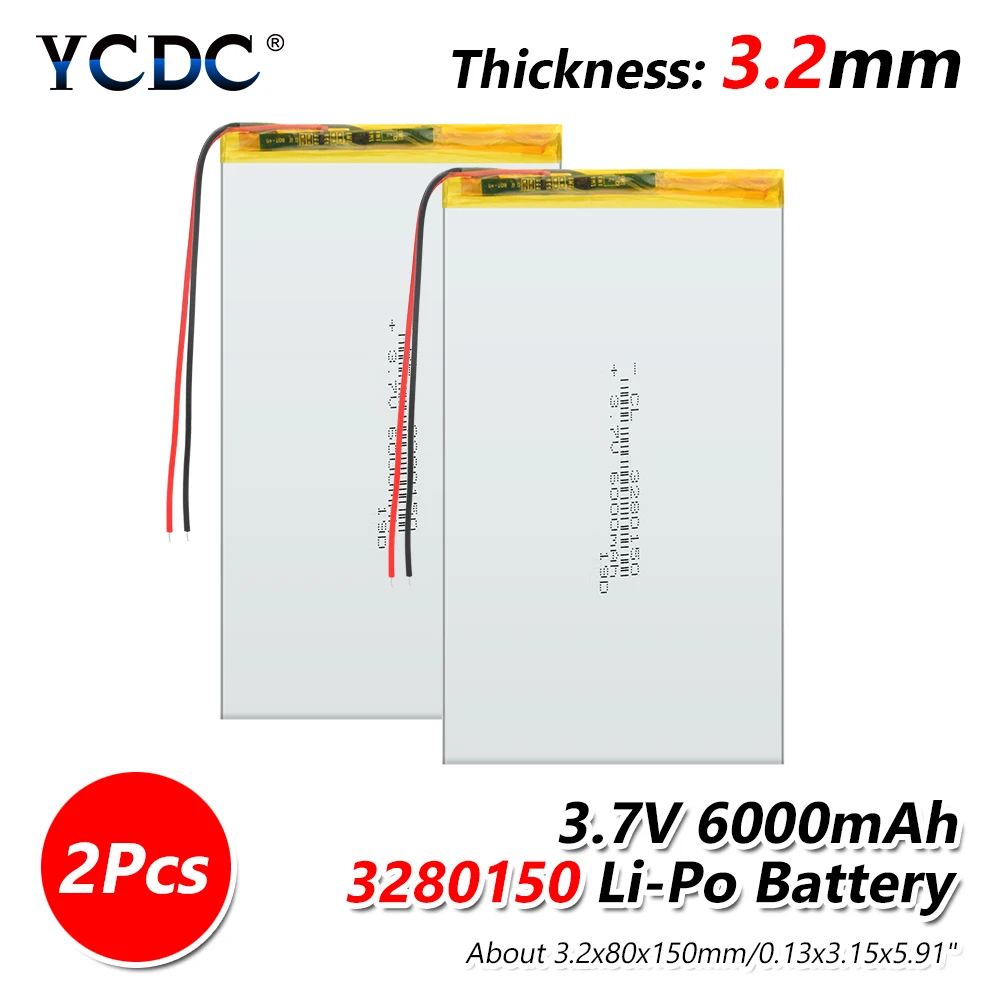 3280150 6000mAh литий-ионный Литий-полимерный литий-полимерный аккумулятор для psp планшета DVD MID gps электронная книга power Bank 3,7 V 3280150 Lipo батарея