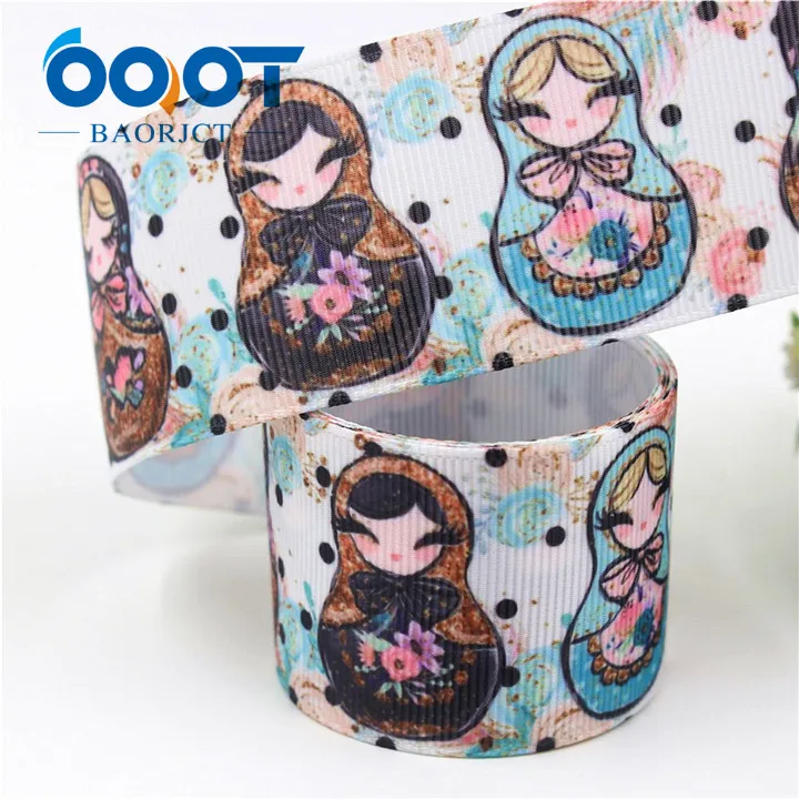 OOOT BAORJCT I-19225-468, 38 мм, 10 ярдов мультфильм термотрансферные печатные корсажные ленты, лук кепки DIY аксессуары украшения - Цвет: I-19225-474