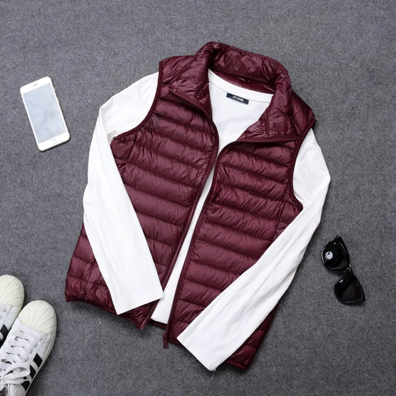 Male Down Vest Coat Men Jacket Sleeveless Man Soft and Light Weight 2019 New Clothes Size S-XXXL | Мужская одежда