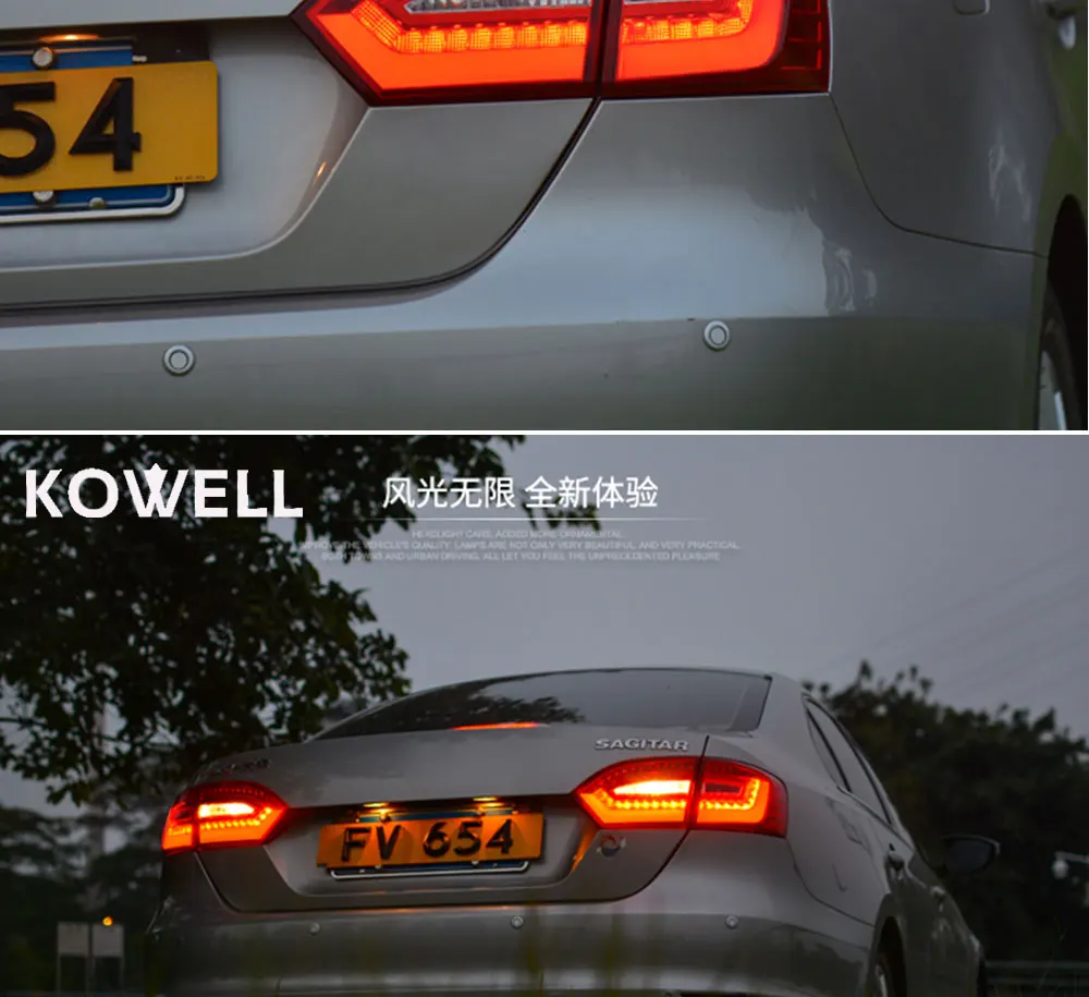 KOWELL автомобильный Стайлинг для vw jetta светодиодный задний фонарь GLI MK6 светодиодный задний фонарь для парковки NCS для vw jetta светодиодный задний фонарь для автомобиля