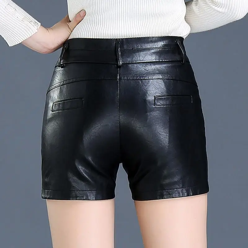 Женские шорты из искусственной кожи NFIVE брендовые зауженные прямые брюки с