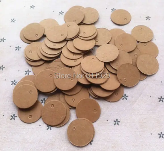 

Free shipping Wholesale Blank round hang tag dia. 2cm,1000 pcs a lot,gift kraft paper tag/label/baking price tag/DIY label/logo