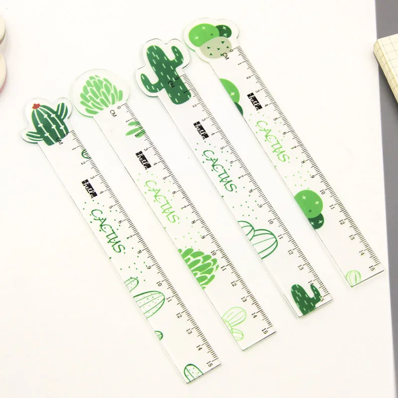 2 шт. милый кактус морковь акриловая линейка Новинка измерительная прямая